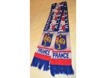 France Champion Du Monde 1999 Allez Les Bleus Knitted Scarf