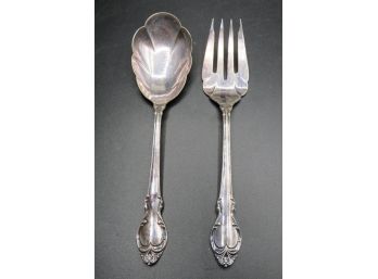 Holmes & Edwards Deepsilver IS Plated Serving Spoon & Fork - Set Of 2
