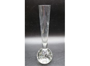 Czech KNOBLER Handmade Controlled Bubbles Art Glass Bud Vase