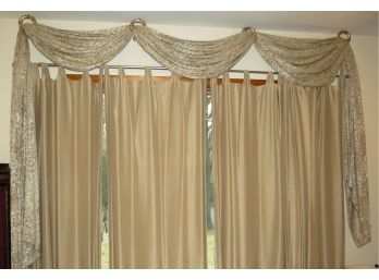 Swag Curtains & 4-Window Panels With Rods