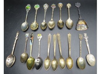 Silver-plated Collectible Spoons - Set Of 17