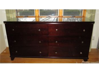 Dresser With 6-drawers And Glass Top
