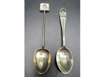 Sterling Silver Collectible Spoons - Assorted Set Of 2/cypress Gardens FLA & Hong Kong