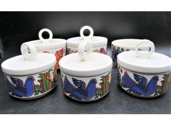 Villeroy & Boch 'septfontaines/alcapulco' Bowls With Lids - Set Of 6
