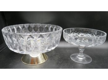 Pedestal Glass Bowls - Assorted Set Of 2