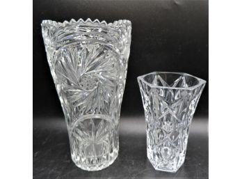 Lovely Crystal Vases - Set Of 2