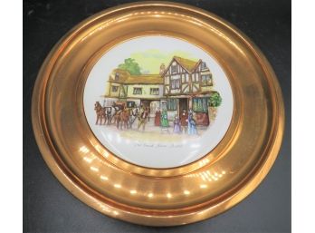 Regency 'Old Coach House Bristol' Copper & Porcelain Plate