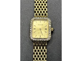 Jaguar 14K Yellow Gold Women's Watch With Diamonds