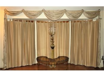 Swag Curtains & 6-window Panels With Rods
