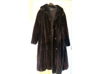 Tsontos Furs Of Mineola Women's Mink Full-length Fur Coat - Size Approx. Large