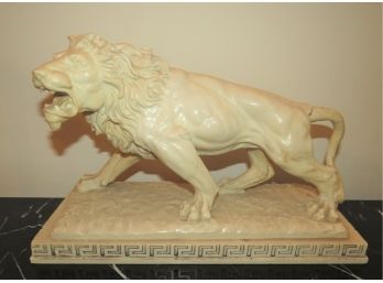 A. Scuiticci Marble Lion Figurine - Made In Italy