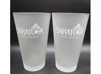 Saratoga Race Course Frosted Glasses - Set Of 2