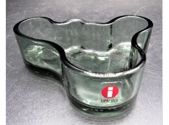 Iittala Alvar Aalto Collection Smokey Glass Finland Asymmetrical Dish/bowl