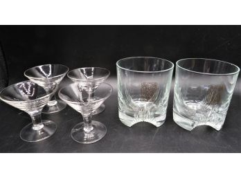 Drinkware - 2 Chivas Regal Whiskey Glasses/ 4 Cordial Glasses