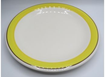 Whitestone Yellow Rimmed Serving Plate
