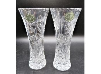 Lenox Fine Crystal Star Vases - Set Of 2 - With Certificates - In Original Boxes