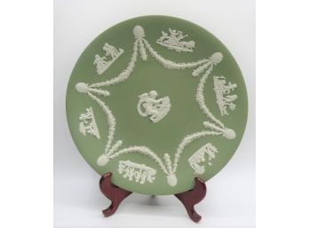 Wedgewood White On Sage Green Plate With Stand