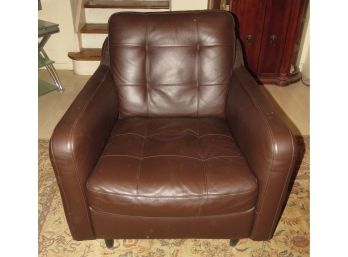 Natuzzi Brown Leather Arm Chair