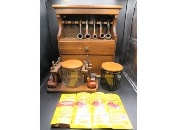 Decatur Industries Collectible Tobacco Pipes - Pipe  Box Chest , Pipes, Tobacco Jars, Pipe Holder And More