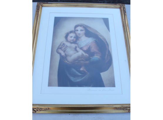 Madonna Di San Sisto Framed Print By Raphael (lot036)