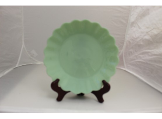 The Pioneer Woman Set Of 2 Green Glass Salad Plates (lot054)