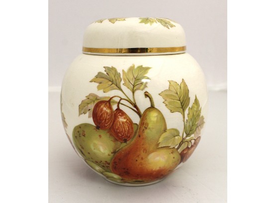 Mason's England Orchard Fruit Patent Ironstone Ginger Jar Made In England (lot056)