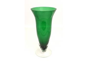 Green Glass Vase (lot074)