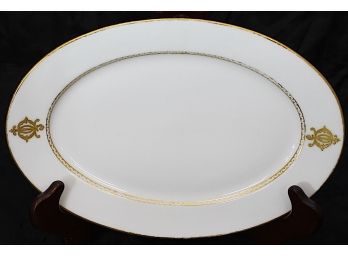 Royal Copenhagen Oval Platter Gold Band  290/9007 10' X 7' (010)