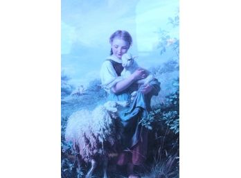 Johann Hofner 'The Shepherdess' 1866 Framed Poster Print (lot028)