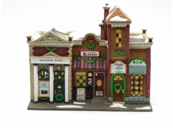 Department 56 Christmas In The City 'RIVERSIDE ROW SHOPS'  Hand Painted Porcelain