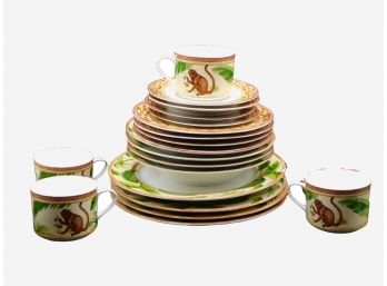 American Atelier MONKEY 5029 Porcelain Dish Set Lot Of 20pcs SET #2