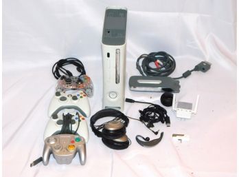 XBOX 360 PARTS Lot Controllers Console HDD Headphones Bluetooth