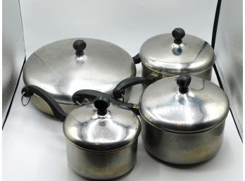 Farberware Stainless Steel Cooking Pots Lot Of 4