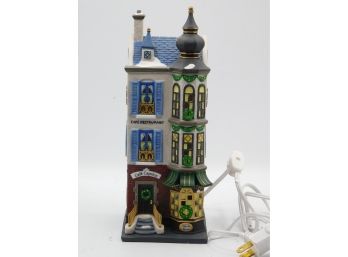 Heritage Village Collection Christmas In The City Series 'cafe Caprice French Restaurant'  Hand Painted W/ Box