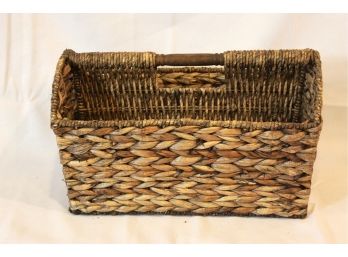 Vintage Wicker Basket W/ Middle Partition