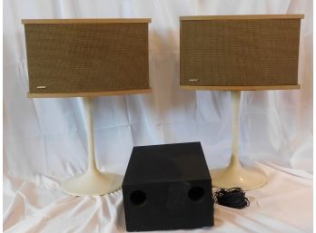BOSE 901 Series VI Direct/reflecting Speakers W/ Stands & BOSE Acoustimass 1986 Speaker System AM-5 Subwoofer