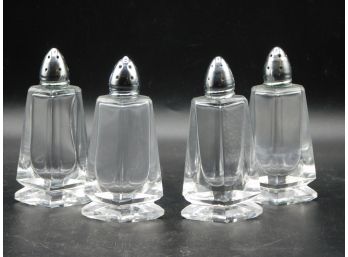 Glass Salt & Pepper Shakers Lot Of 2 Pairs