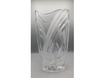 Cut Glass Floral Pattern Vase