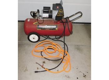 Coleman Electric Powermate Direct Drive Air Compressor  / 25 Gallon 5 HP With Hose And Attachment Included