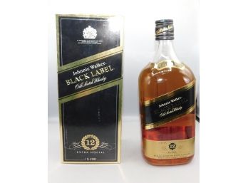 Johnnie Walker Black Label 1.75 Liters Bottle - Sealed With Box