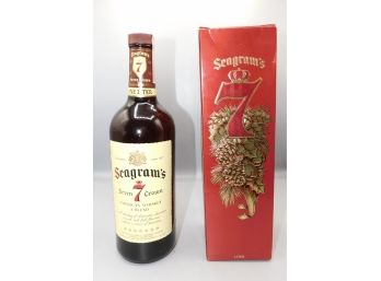 Seagram's Seven Crown American Blend Whiskey One Liter - Sealed With Box