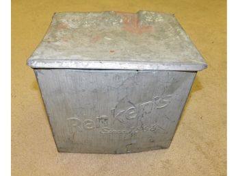 Vintage Renken's Insulated Metal Milk Box Storage Box