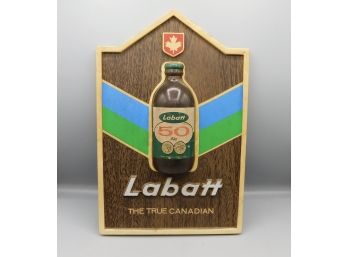 Labatt Plastic/cardboard Canadian Ale Beer Sign