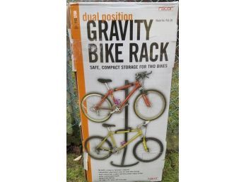 Racor Gravity Bike Rack Storage, For 2 Bikes, Adjustable Wall Mount Stand - In Original Box