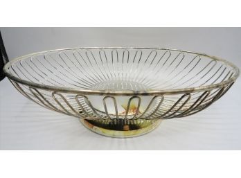 Silver-plated Oval Fruit Basket