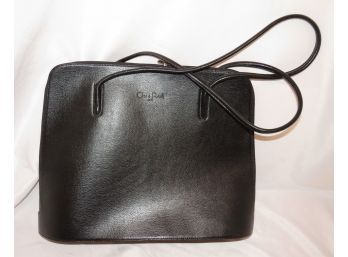 Cleo & Patek Paris Black Leather Purse/Business Shoulder Bag 3 Inside Pockets