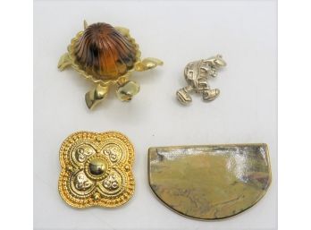 Costume Jewelry Pins - Assorted Set Of 4