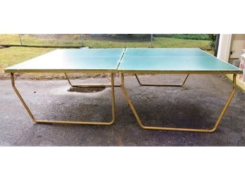 Vintage Ping Pong Table With Metal Frame