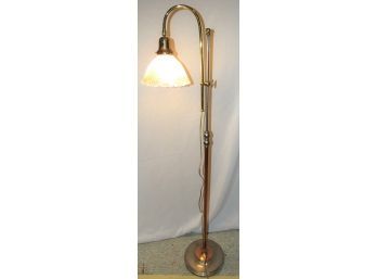 Metal Floor Lamp With Glass Shade