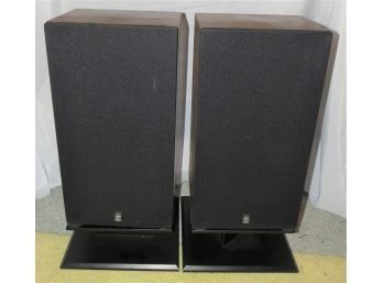 YAMAHA NS-4  Natural Sound STEREO SPEAKERS STUDIO MONITORS With Stands - Set Of 2